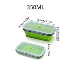 Silicone Collapsible Bento Box Leakproof Food Container 300-1200ml