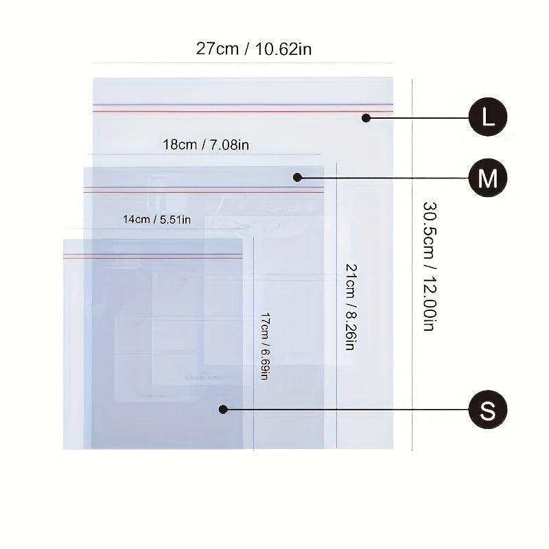 Double Sealing Strips Food Storage Bags 30pcs