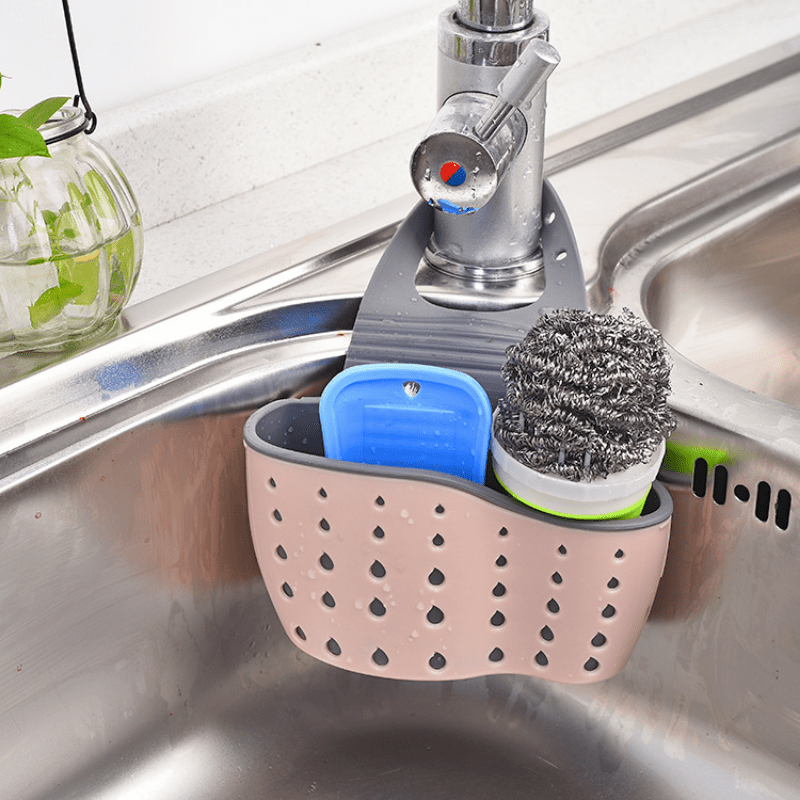 Double Layer Faucet Storage Rack Kitchen Plastic Rotatable Sink Drain