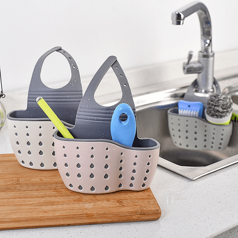 Double Layer Faucet Storage Rack Kitchen Plastic Rotatable Sink Drain