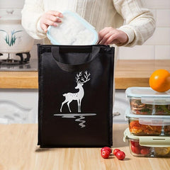Cat Printed Lunch Bag Aluminum Foil Thickened Large Insulated Portable Bento Bag