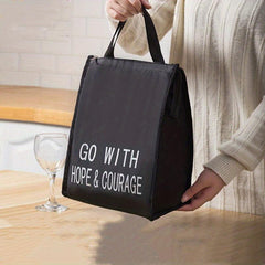 Cat Printed Lunch Bag Aluminum Foil Thickened Large Insulated Portable Bento Bag