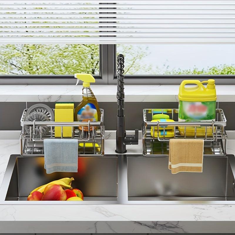 Stainless Steel Sink Drainage Rack Tableware Vegetables Fruit Drying