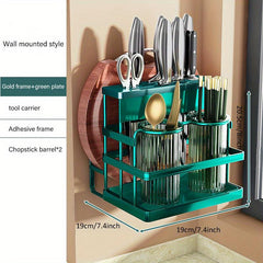 Kitchen Holder Cutting Board Rack Wall Mounted Countertop Integrated