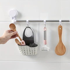 Adjustable Sink Caddy for Soap and Sponge Holder with Drain Holes