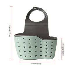 Adjustable Sink Caddy for Soap and Sponge Holder with Drain Holes