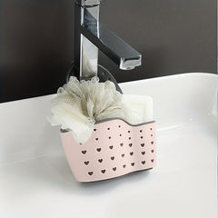 Adjustable Sink Caddy for Soap and Sponge Holder with Drain Holes