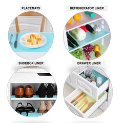5pcs Refrigerator Liners Mats Waterproof Cabinet Mat Easy To Wash