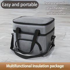 20L Large Double Layer Picnic Bag for Office Work School Beach