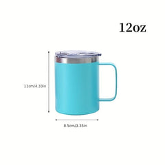 12oz Vacuum Flask Portable Thermal Bottle Stainless Steel Leakproof