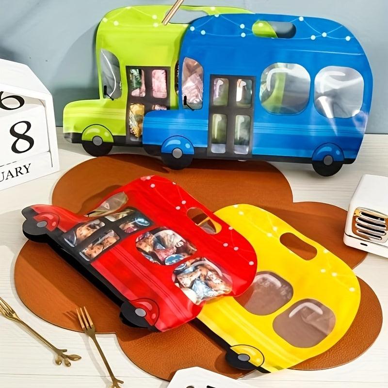 5pcs Car Disposable Baking Bag Clear Window Pouch for Party Favor Halloween