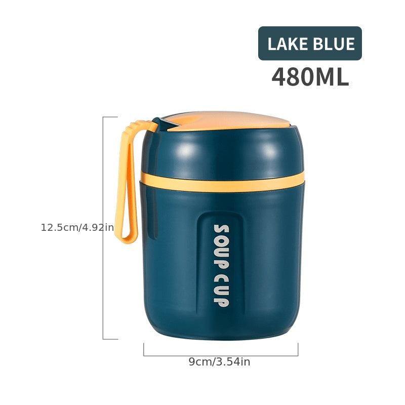 480ml Stainless Steel Vacuum Cup Portable Leak Proof for School Office Picnic