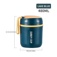 480ml Stainless Steel Vacuum Cup Portable Leak Proof for School Office Picnic