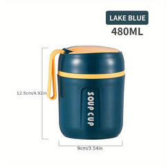 480ml Stainless Steel Vacuum Cup Portable Leak Proof for School Office Picnic