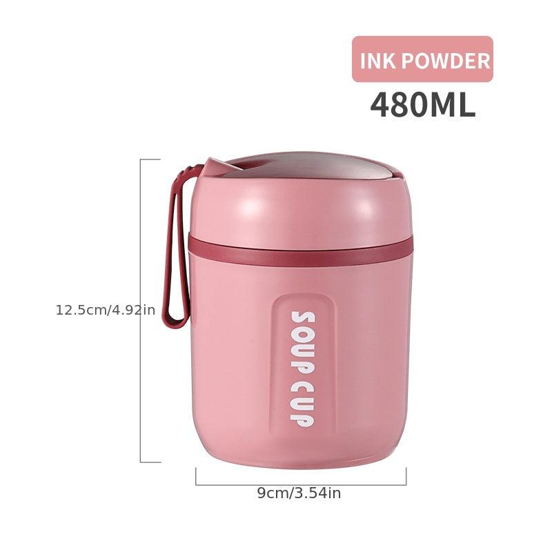 480ml Stainless Steel Vacuum Cup Portable Leak Proof for School Office Picnic