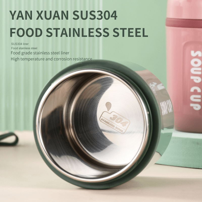 480ml Stainless Steel Vacuum Cup Portable Leak Proof for School Office Picnic