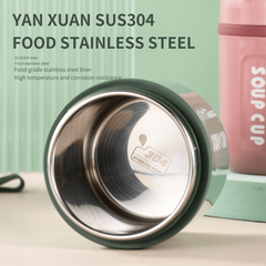 480ml Stainless Steel Vacuum Cup Portable Leak Proof for School Office Picnic
