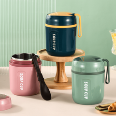 480ml Stainless Steel Vacuum Cup Portable Leak Proof for School Office Picnic