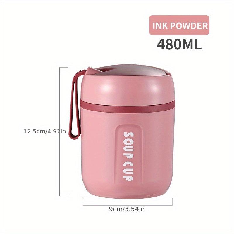 480ml Stainless Steel Vacuum Cup Portable Leak Proof for School Office Picnic