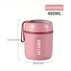 480ml Stainless Steel Vacuum Cup Portable Leak Proof for School Office Picnic