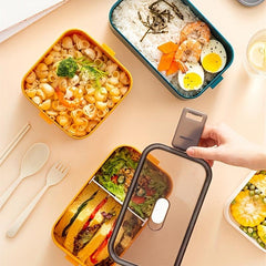 Japanese Bento Box Double Layer Lunch Box Microwave Sealed Picnic Box