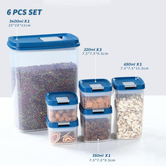 6pcs Multigrain Storage Container Set Kitchen Refrigerator BPA Free