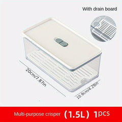 Double Layer Food Drain Box for Fresh Keeping in Refrigerator