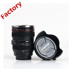 Camera Lens Coffee Mug Stainless Steel Double Walled 400ml 13 5oz