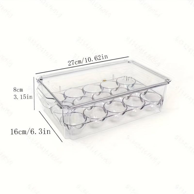 Clear Plastic Egg Holder for Fridge with 15 24 Grids Large Capacity Storage
