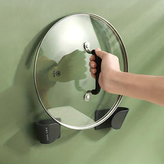 3pcs Pot Cover Rack Wall-mounted Storage Rack Kitchen Shelf