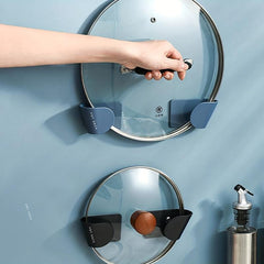 3pcs Pot Cover Rack Wall-mounted Storage Rack Kitchen Shelf