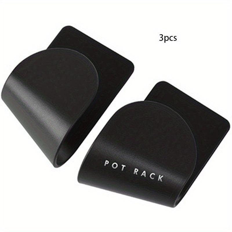 3pcs Pot Cover Rack Wall-mounted Storage Rack Kitchen Shelf