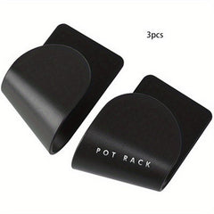 3pcs Pot Cover Rack Wall-mounted Storage Rack Kitchen Shelf