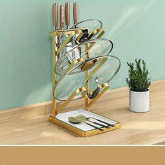 Stainless Steel Cutting Board Rack Holder Punch Pot Cover Rack