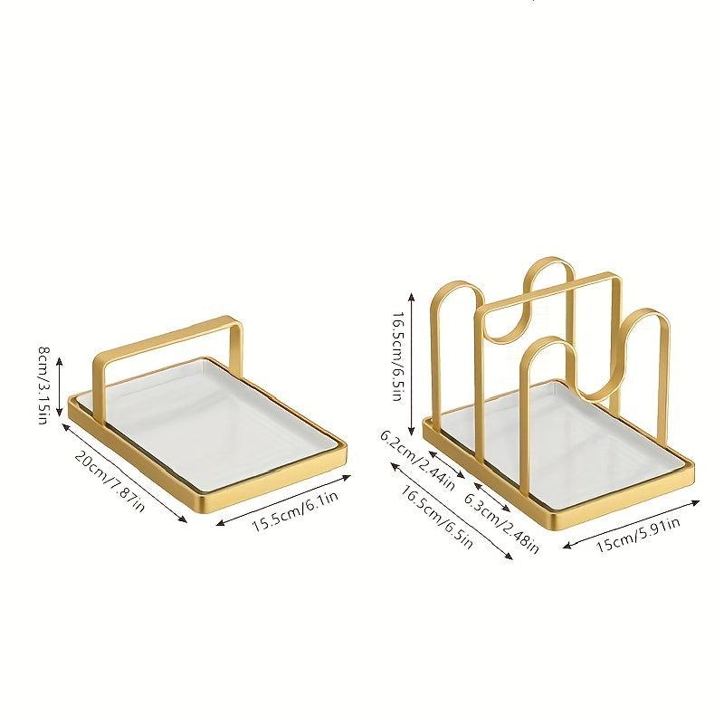 Stainless Steel Cutting Board Rack Holder Punch Pot Cover Rack