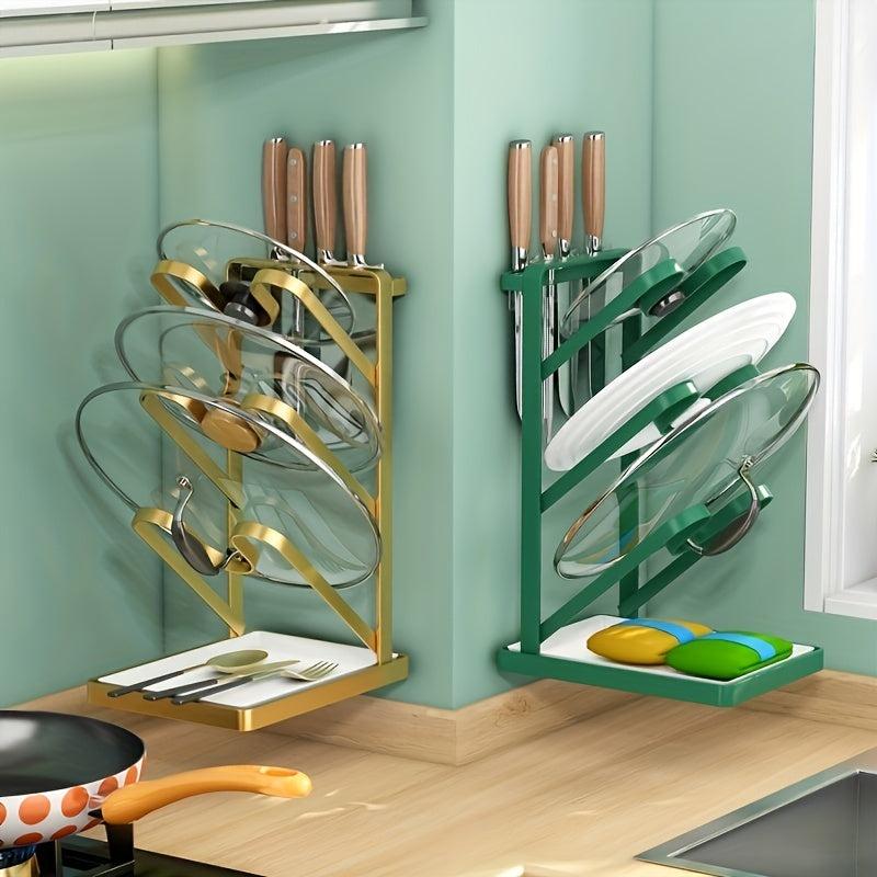 Stainless Steel Cutting Board Rack Holder Punch Pot Cover Rack