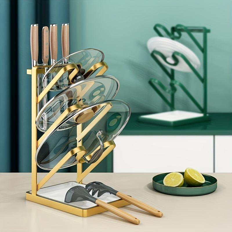 Stainless Steel Cutting Board Rack Holder Punch Pot Cover Rack