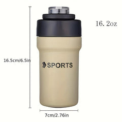 Stainless Steel Thermal Tumbler with Straw - Leakproof Insulated Cup