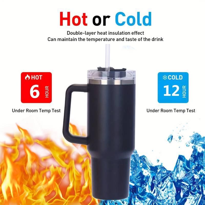 40oz Stainless Steel Vacuum Flask with Straw