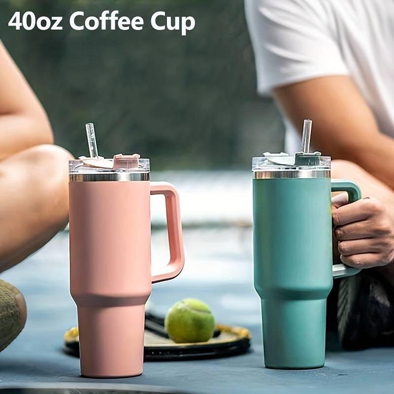 40oz Stainless Steel Vacuum Flask with Straw