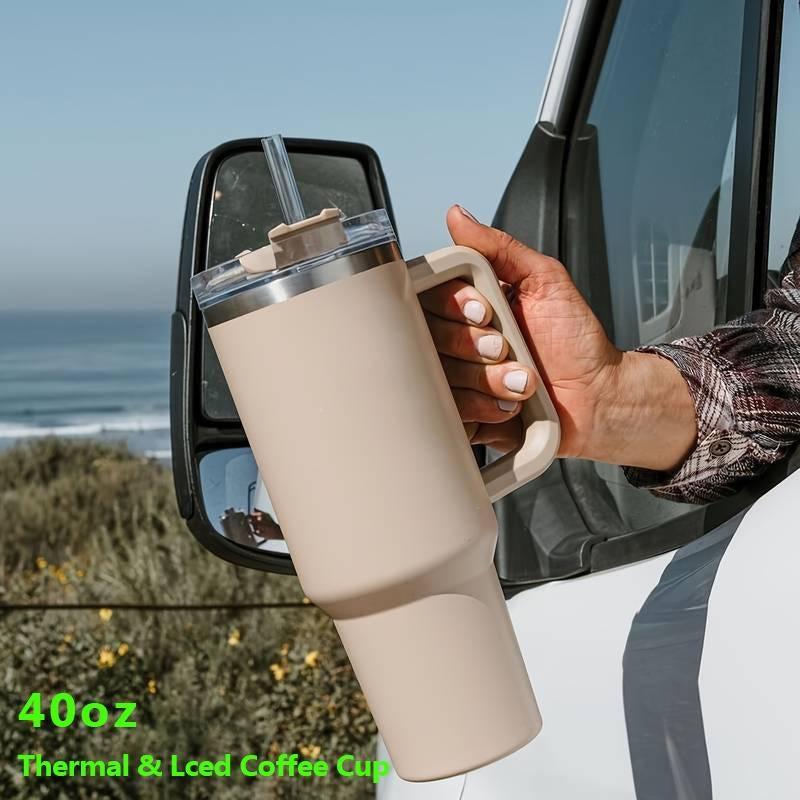 40oz Stainless Steel Vacuum Flask with Straw