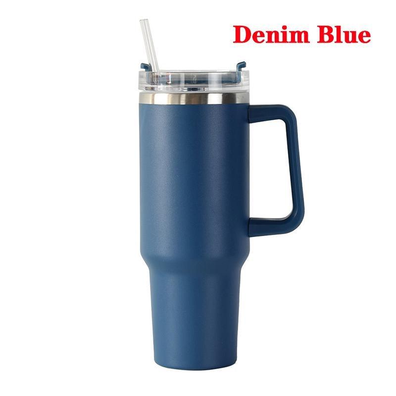 40oz Stainless Steel Vacuum Flask with Straw