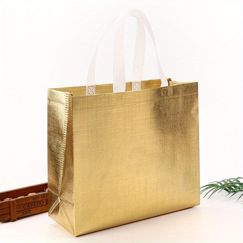Set Of 5 Glitter Reusable Grocery Bags