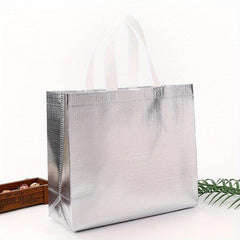 Set Of 5 Glitter Reusable Grocery Bags