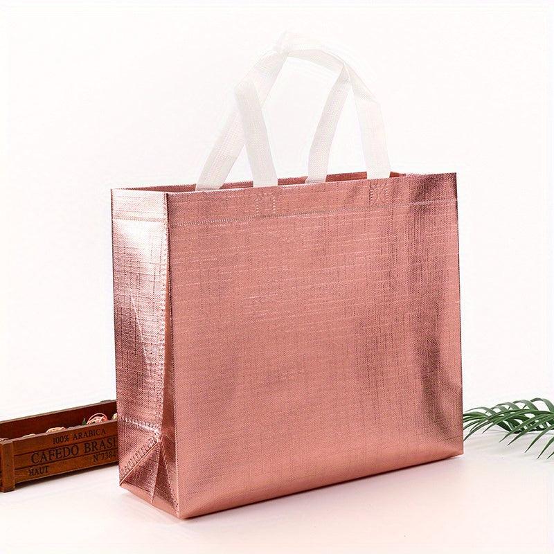 Set Of 5 Glitter Reusable Grocery Bags