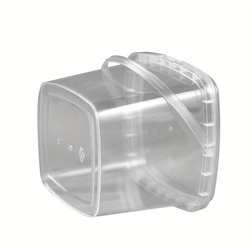 Square Plastic Bucket Transparent Packaging Storage Household Supplies
