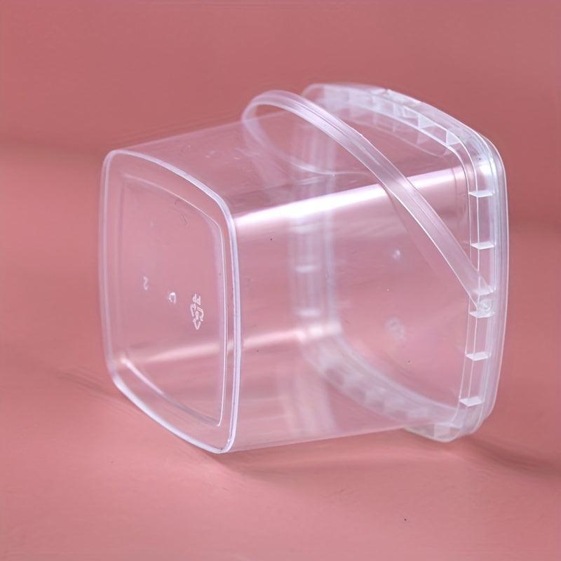 Square Plastic Bucket Transparent Packaging Storage Household Supplies