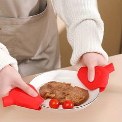 2pcs Silicone Oven Mitts Multifunctional Anti Scalding Hand Clip Heat Resistant