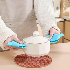 2pcs Silicone Oven Mitts Multifunctional Anti Scalding Hand Clip Heat Resistant