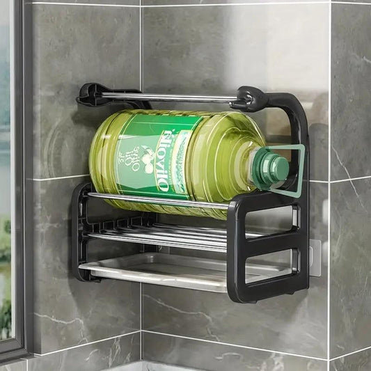 Sink Sponge Holder 2 In 1 Stainless Steel Kitchen Sink Caddy